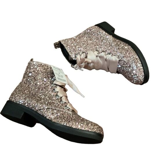 NWT Dirty Laundry Women's Glitter Combat Boots Sz 7.5 - Picture 10 of 11